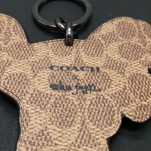 COACH X Rexy by ZHU JINGYI Key Fob Bag Charm Keychain 75534 Dinosaur Rare - Picture 6 of 6